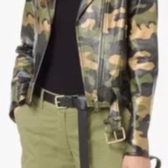 NWT Michael Kors Smoky Olive Cameo Cropped Jacket - Picture 8 of 10